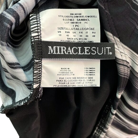 Miraclesuit Sanibel Warp Speed Underwire Wrap One Piece Swimsuit NWT New 12 - Picture 7 of 8